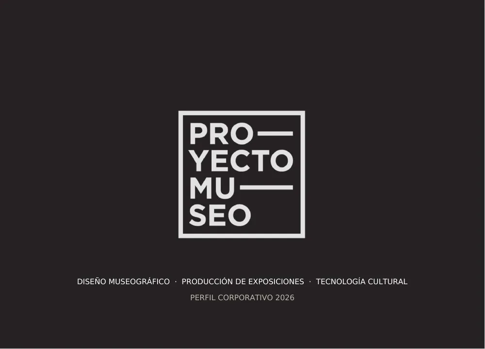 Portada del brochure completo de Proyecto Museo