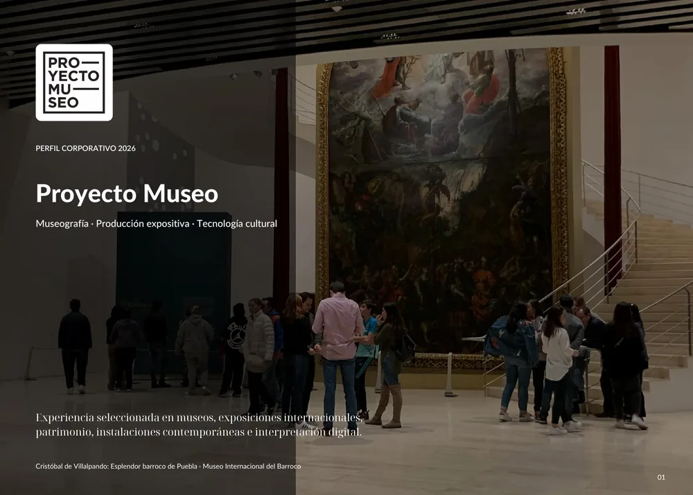 Portada del brochure corto de Proyecto Museo