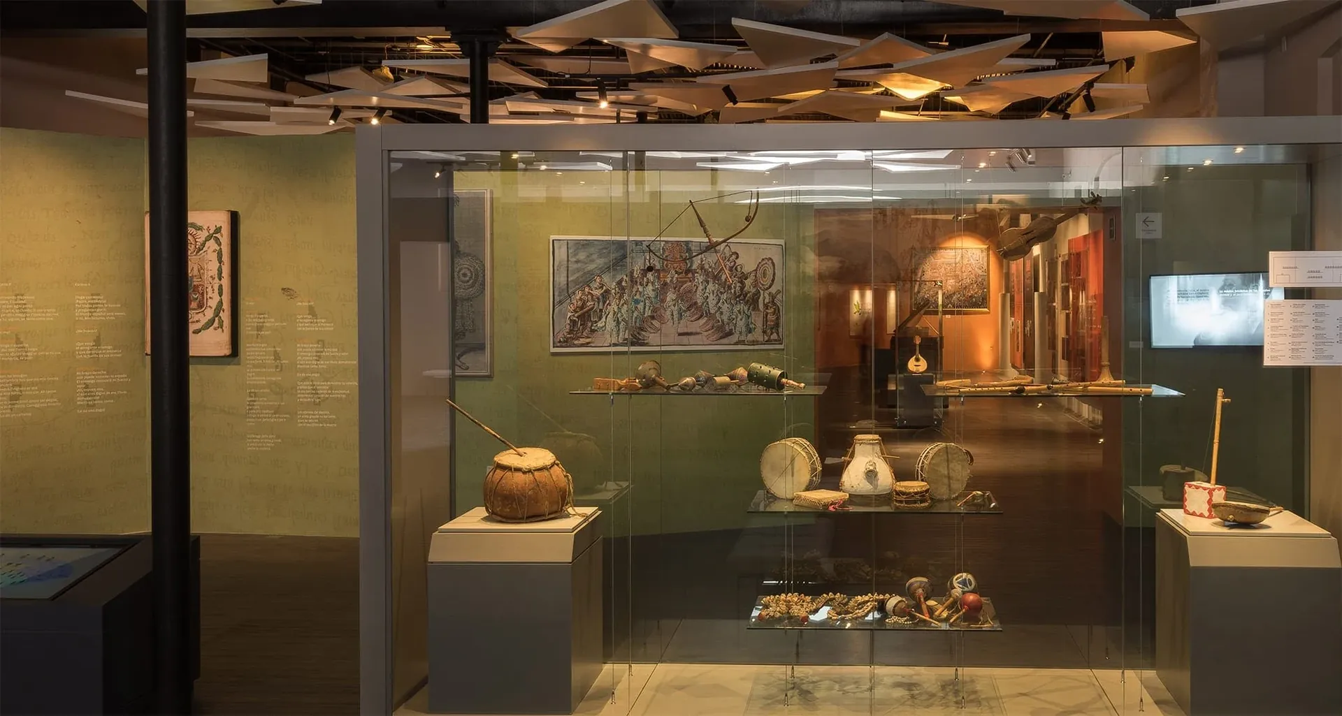 Gallery at the Museo de la Música Mexicana after the exhibition-design intervention