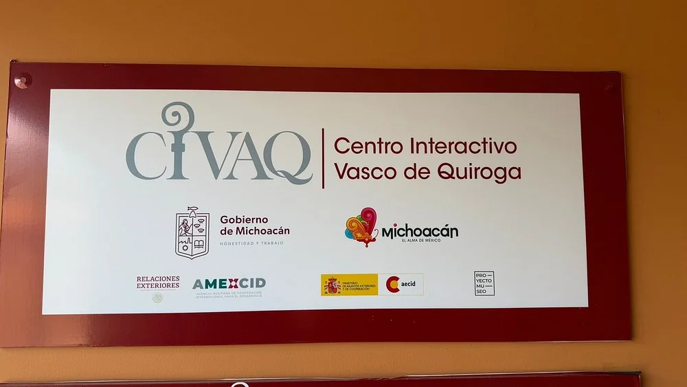 Placa interior de CIVAQ, Centro Interactivo Vasco de Quiroga.
